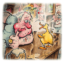 Animated giff duck cartoon